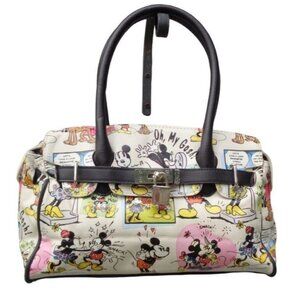 Disney Animations Mickey Minnie Mouse Multicolor Comic Strip Cartoon Purse Bag